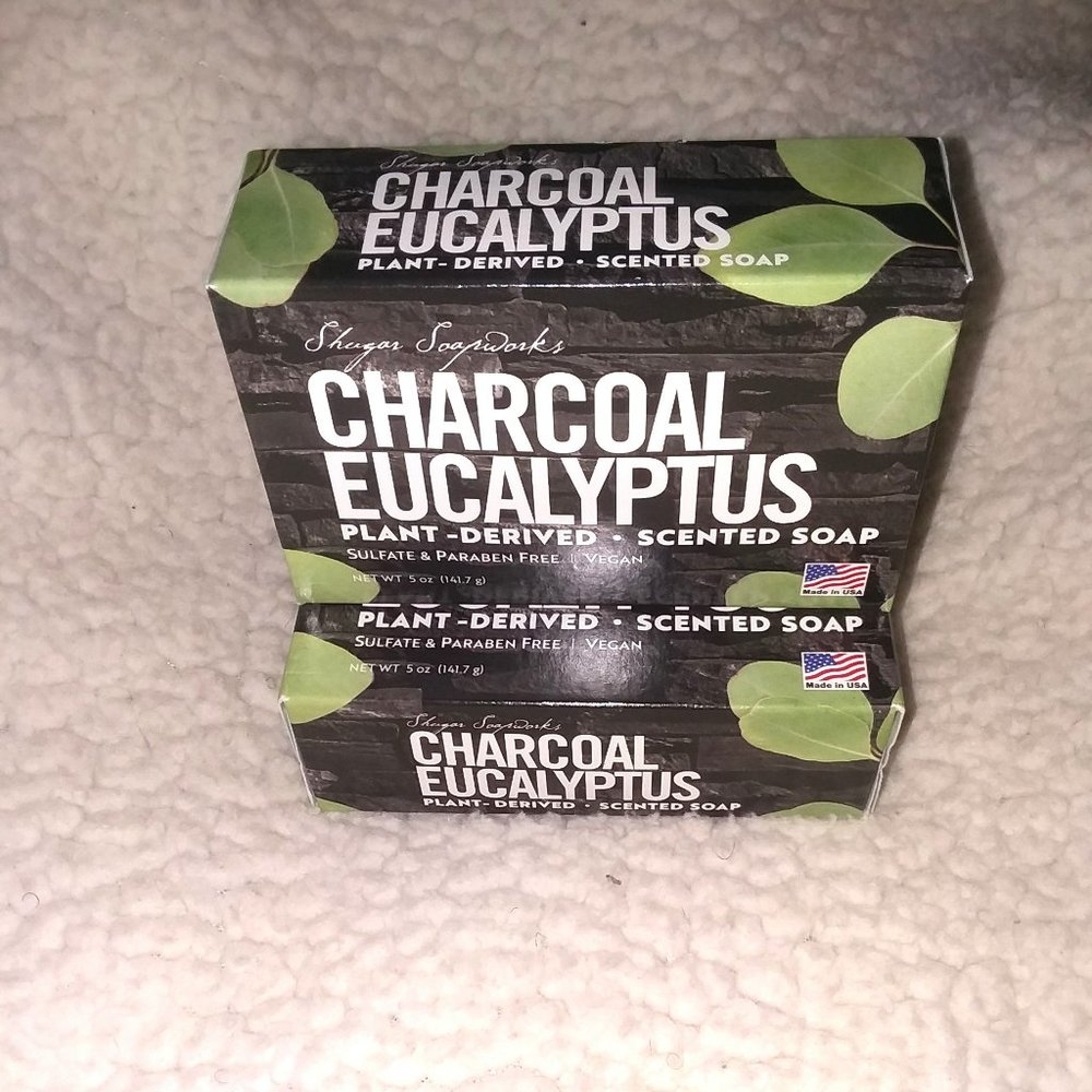 2pk. Charcoal + Eucalyptus Vegan Soap